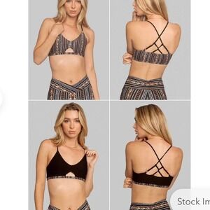 Wolven Zephyr Crisscross Reversible Bra XL NWT Adjustable Strappy